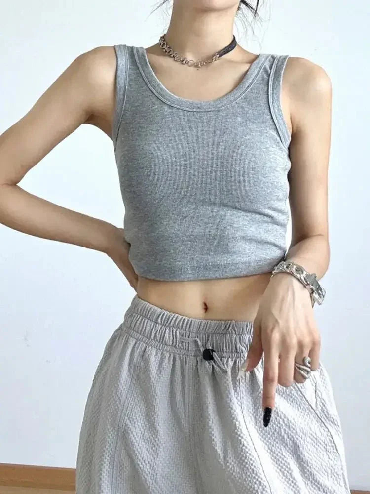 Ribbed Crop Tank Top - Update AvenueTrendsi1001001872935731001001872935734fb132fe - 34e7 - 4d0d - a015 - 45a7b6a58fee - Max - OriginLight Gray