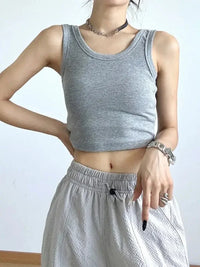 Ribbed Crop Tank Top - Update AvenueTrendsi1001001872935731001001872935734fb132fe - 34e7 - 4d0d - a015 - 45a7b6a58fee - Max - OriginLight Gray