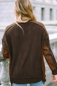 Ribbed Exposed Seam Dropped Shoulder Blouse - Update AvenueTrendsi100101846567068100101846567068ce322c99618a42f68ccd863edcd1ba81 - MaxChestnut