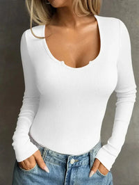 Ribbed Knit Long Sleeve T-Shirt - Update AvenueT-ShirtsTrendsi1001009451413621001009451413628eb53a2c - 530e - 4767 - b1c6 - 46a9385900c8 - Max - OriginWhite