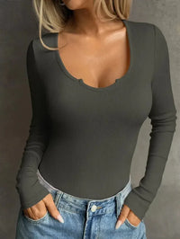 Ribbed Knit Long Sleeve T-Shirt - Update AvenueT-ShirtsTrendsi100100945142128100100945142128c77b985a - cc5c - 494a - 8f1e - 5771ffc2dabd - Max - OriginDark Gray