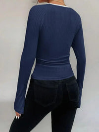 Ribbed Long Sleeve Fitted T-Shirt - Update AvenueT-ShirtsTrendsi1001004356032691001004356032690e90d809 - c6cc - 43db - b8f4 - 1eb5c1da94dd - Max - OriginDark Blue