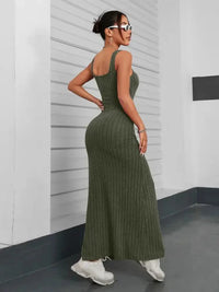 Ribbed Maxi Tank Dress - Update AvenueFestival VibesTrendsi10010073315273110010073315273186d444da - 00e3 - 4225 - 9d54 - 031cf05fa8da - MaxArmy Green