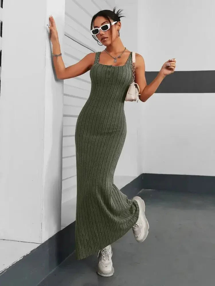 Ribbed Maxi Tank Dress - Update AvenueFestival VibesTrendsi1001007331527311001007331527313318bb10 - 8a31 - 4571 - babd - f16fcf0ca051 - MaxArmy Green