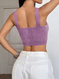 Ribbed Scoop Neck Crop Tank Top - Update AvenueTrendsi100100884069721100100884069721b2a72ea3c1e443ff93ed3b89789dba70 - Max - OriginPurple