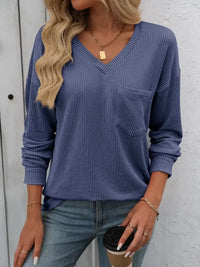 Ribbed V - Neck Long Sleeve T-Shirt - Update AvenueT-ShirtsTrendsi100100264341110100100264341110870eeeed - 92db - 47cc - 8c26 - 8b402d849e13 - Max - OriginDark Blue