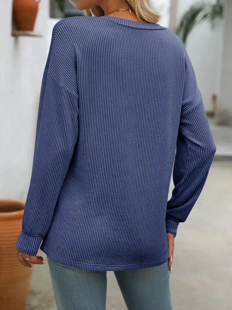 Ribbed V - Neck Long Sleeve T-Shirt - Update AvenueT-ShirtsTrendsi10010026434111010010026434111097fe4895 - cabd - 4222 - 8281 - 7a9cd007f178 - Max - OriginDark Blue