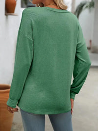 Ribbed V - Neck Long Sleeve T-Shirt - Update AvenueT-ShirtsTrendsi100100264342188100100264342188834d300e - ca86 - 4dfb - 81ef - 2f56f8ea9e6d - Max - OriginDark Green