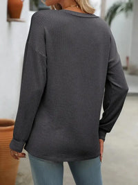 Ribbed V - Neck Long Sleeve T-Shirt - Update AvenueT-ShirtsTrendsi1001002643426251001002643426253d33a333 - a8ba - 4596 - 9853 - d77fe933507d - Max - OriginDark Gray