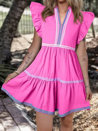 Ric Rac Colorblock Flutter Sleeve Tiered Dress - Update AvenueTrendsi1001002974177611001002974177614a33f980 - 8147 - 4dae - bc2d - 7729ee4a4507 - Max - OriginFuchsia Pink