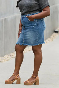 RISEN Amelia Full Size Denim Mini Skirt - Update AvenueDenim Dresses & SkirtsTrendsi1001000510279911001000510279914778b1ae404e40c78c61d57938988f50 - MaxMedium