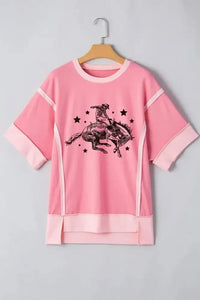 Rodeo Graphic Casual Loose Fit T-Shirt - Update AvenueT-ShirtsTrendsi100100846958424100100846958424c03e6aa0 - bd75 - 4b4d - ae1c - c209572b84d4 - Max - OriginBlush Pink