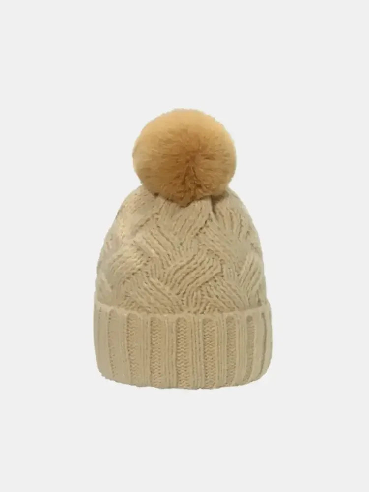 Roll Rim Cable-Knit Hat