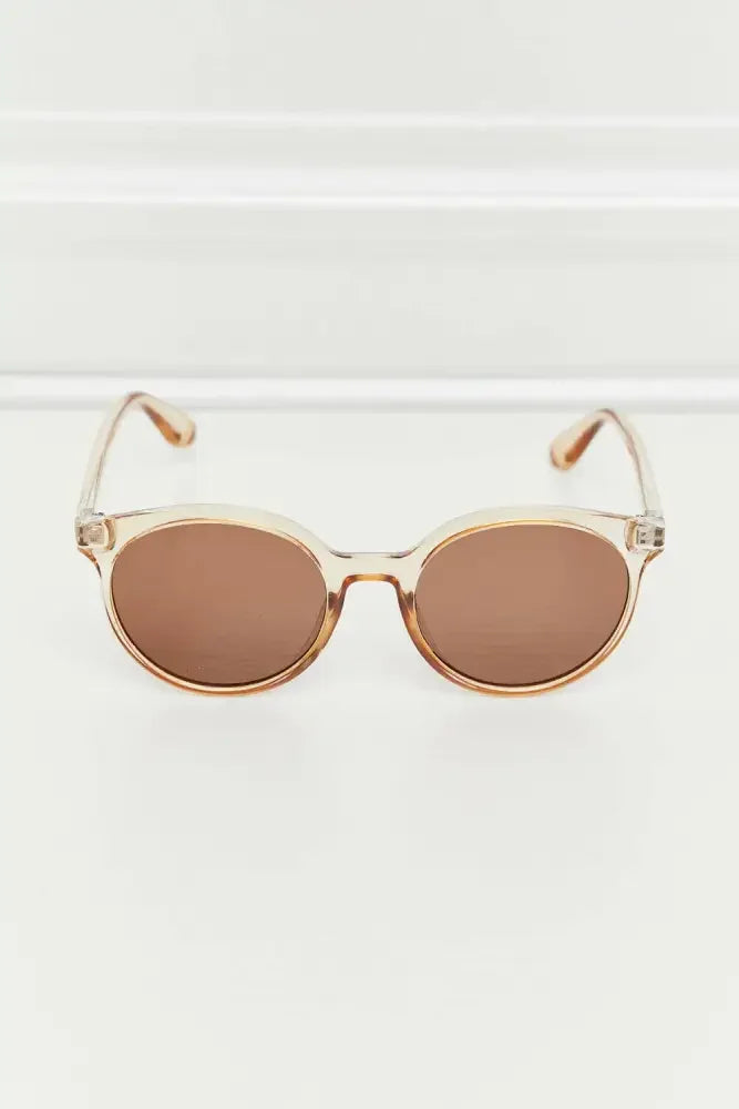Round Full Rim Polycarbonate Frame Sunglasses