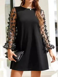 Round Neck Butterfly Mesh Long Sleeve Mini Dress - Update AvenueTrendsi1001008564319951001008564319951a8f0368 - d2e3 - 43e0 - baf8 - a5068e79eddf - MaxBlack
