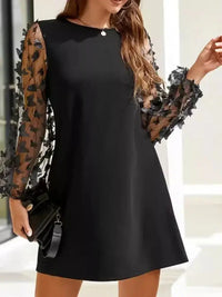 Round Neck Butterfly Mesh Long Sleeve Mini Dress - Update AvenueTrendsi1001008564319951001008564319954f3d4d9b - 7d7c - 4a15 - 8fc7 - 1c188bb54a05 - MaxBlack