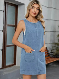 Round Neck Denim Overall Dress - Update AvenueDenim Dresses & SkirtsTrendsi10010047138701910010047138701934301a4d - c88b - 439f - 9795 - bc04b6821cce - Max - OriginLight Blue