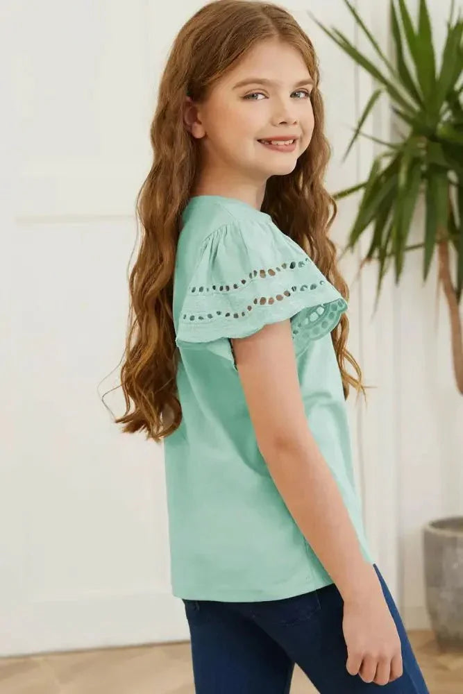 Round Neck Flutter Sleeve T-Shirt - Update AvenueKidsTrendsi100900798458130100900798458130c10e78be5dce4592ac1be1a156a43ada - MaxGum Leaf