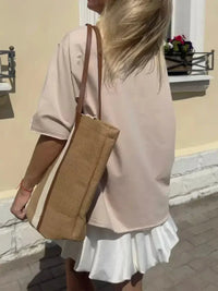 Round Neck Half Sleeve Oversized T-Shirt - Update AvenueT-ShirtsTrendsi10010030615131910010030615131912a35746 - ef0b - 44a2 - b92a - 0364d919702c - Max - OriginKhaki