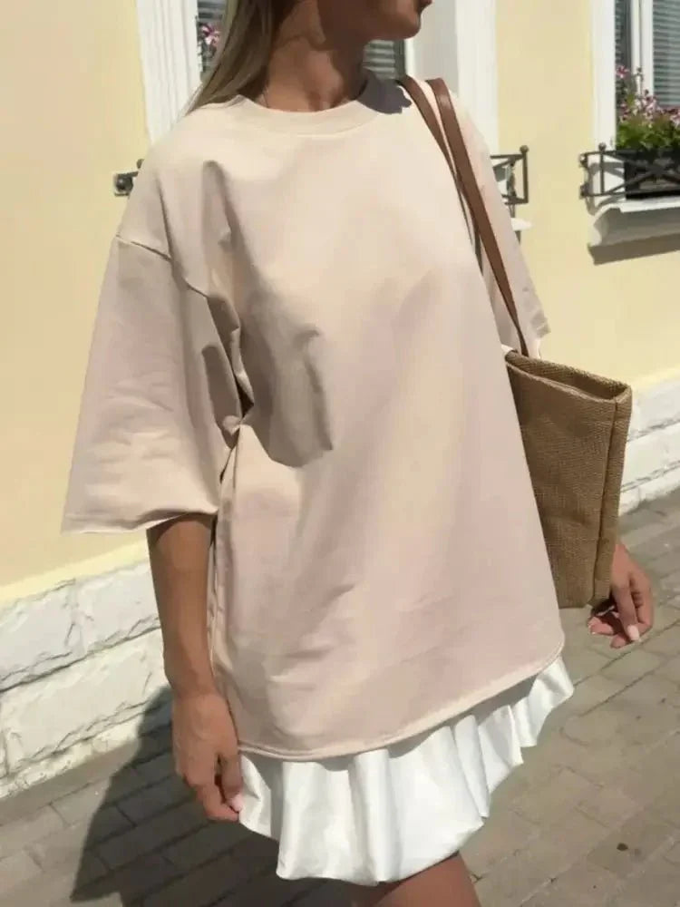 Round Neck Half Sleeve Oversized T-Shirt - Update AvenueT-ShirtsTrendsi1001003061513191001003061513197e8be346 - d1d9 - 4dfd - bb63 - e5aaa1e91a61 - Max - OriginKhaki