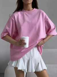 Round Neck Half Sleeve Oversized T-Shirt - Update AvenueT-ShirtsTrendsi100100306155219100100306155219dd83706a - b54c - 4fab - bd96 - d0ac72f73a27 - Max - OriginPink