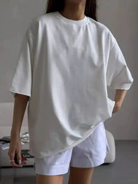 Round Neck Half Sleeve Oversized T-Shirt - Update AvenueT-ShirtsTrendsi100100306159844100100306159844dfd8687f - c218 - 4aee - 8c3a - 83633b307662 - Max - OriginWhite