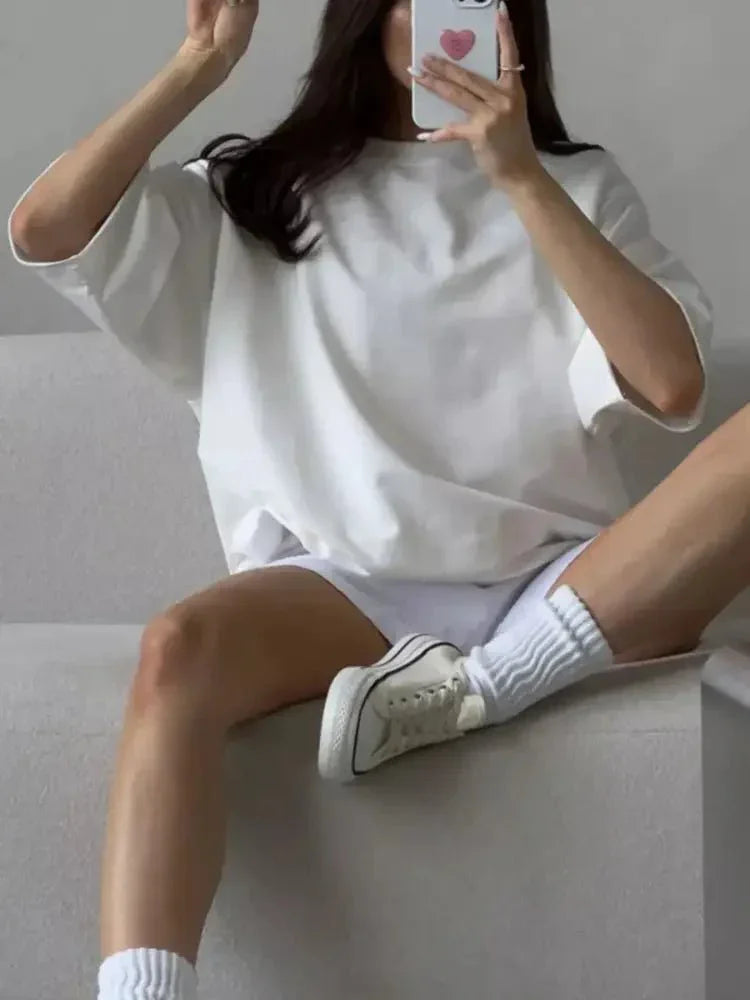 Round Neck Half Sleeve Oversized T-Shirt - Update AvenueT-ShirtsTrendsi100100306159844100100306159844d26e36c8 - f716 - 44fc - 87e8 - afc998ec6e2a - Max - OriginWhite