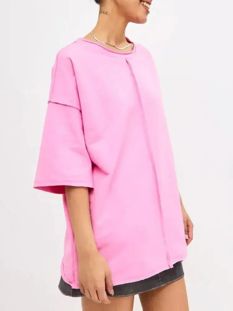 Round Neck Half Sleeve T-Shirt - Update AvenueT-ShirtsTrendsi1001006262313161001006262313160b6c240f - 2cdc - 42f3 - 97f4 - e685d538b6f9 - Max - OriginPink