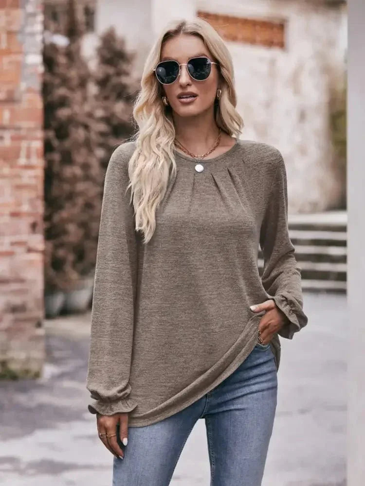 Round Neck Long Sleeve Casual T-Shirt - Update AvenueT-ShirtsTrendsi1001003444124411001003444124416de7190e - e7c5 - 49f7 - ad86 - 394b97bb8e91 - Max - OriginTaupe