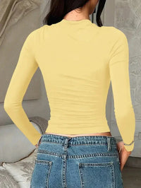 Round Neck Long Sleeve Fitted T-Shirt - Update AvenueT-ShirtsTrendsi1001002654813591001002654813595173d931 - 203a - 40b6 - 89ff - be6698eb9fd8 - Max - OriginYellow