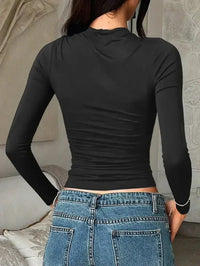 Round Neck Long Sleeve Fitted T-Shirt - Update AvenueT-ShirtsTrendsi100100265485849100100265485849a8bc2c48 - b014 - 43ce - b9f8 - bf4d268523ec - Max - OriginBlack
