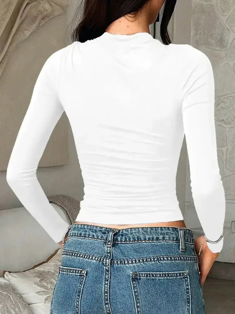 Round Neck Long Sleeve Fitted T-Shirt - Update AvenueT-ShirtsTrendsi1001002654870091001002654870094e0e98ca2f7e4e64b0f811c432688d30 - Max - OriginWhite
