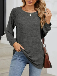 Round Neck Long Sleeve T-Shirt - Update AvenueT-ShirtsTrendsi10010057860275710010057860275756951b7c - fc82 - 4742 - 8522 - d3c1a286aca5 - Max - OriginDark Gray