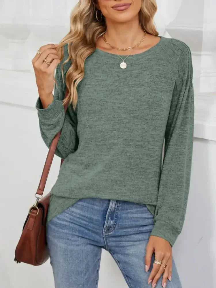 Round Neck Long Sleeve T-Shirt - Update AvenueT-ShirtsTrendsi10010057860354110010057860354177e6aebd - 5ac1 - 47eb - b386 - ea879fea1f09 - Max - OriginArmy Green