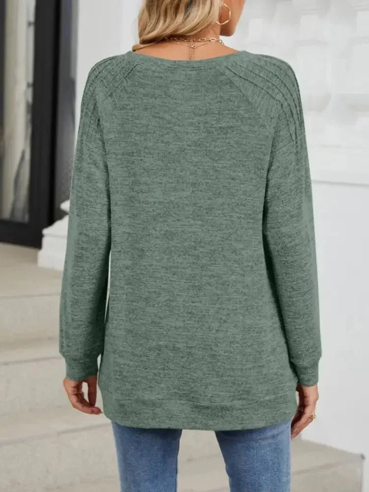 Round Neck Long Sleeve T-Shirt - Update AvenueT-ShirtsTrendsi1001005786035411001005786035418b369880 - cc98 - 4d1d - bc0b - 38044163b31b - Max - OriginArmy Green