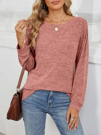 Round Neck Long Sleeve T-Shirt - Update AvenueT-ShirtsTrendsi100100578605088100100578605088c58c437b - ab6f - 4ba9 - 818f - e0c6cc679802 - Max - OriginPink
