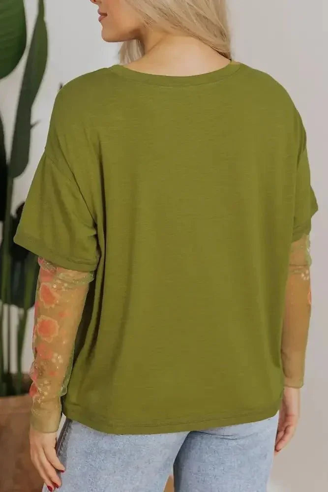Round Neck Mesh Long Sleeve T-Shirt - Update AvenueT-ShirtsTrendsi1001006314118451001006314118453fd35305 - 4792 - 4cd4 - 99b1 - effec43acd97 - Max - OriginMatcha Green