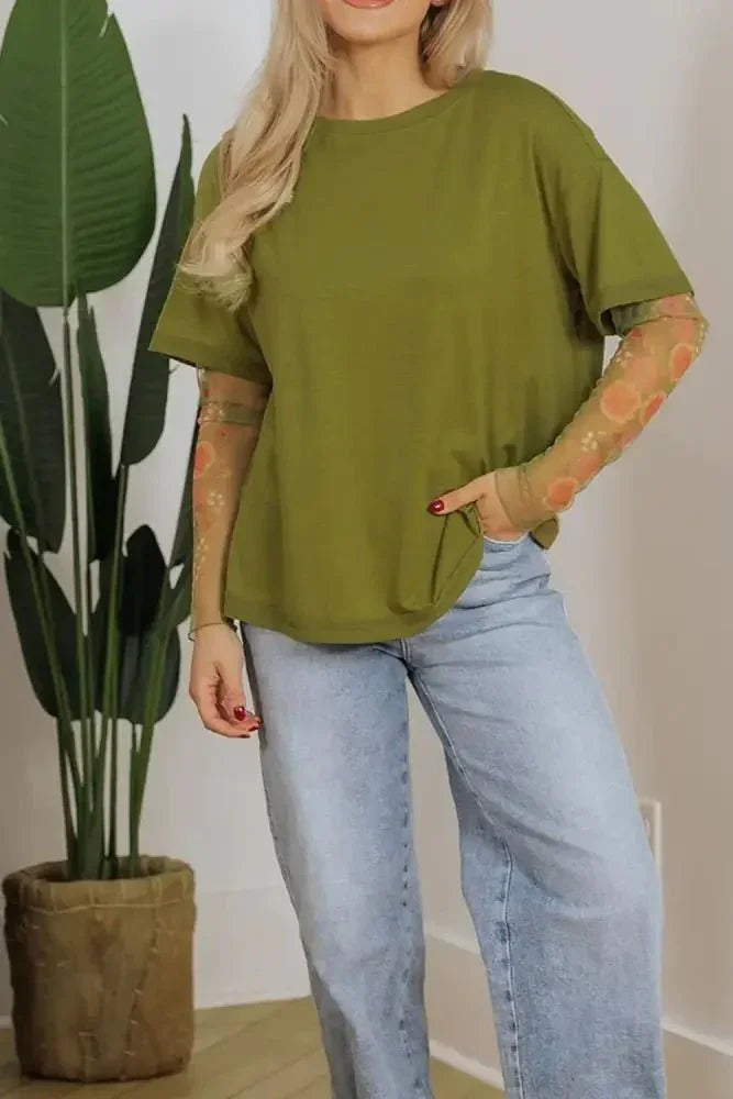Round Neck Mesh Long Sleeve T-Shirt - Update AvenueT-ShirtsTrendsi10010063141184510010063141184540eb4c13 - 58e6 - 4c09 - ae10 - ca813597d4f8 - Max - OriginMatcha Green