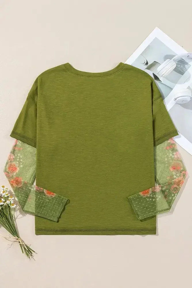 Round Neck Mesh Long Sleeve T-Shirt - Update AvenueT-ShirtsTrendsi1001006314118451001006314118457f87eba2 - 1581 - 4d3d - 87b0 - 94eda3b2bff2 - Max - OriginMatcha Green
