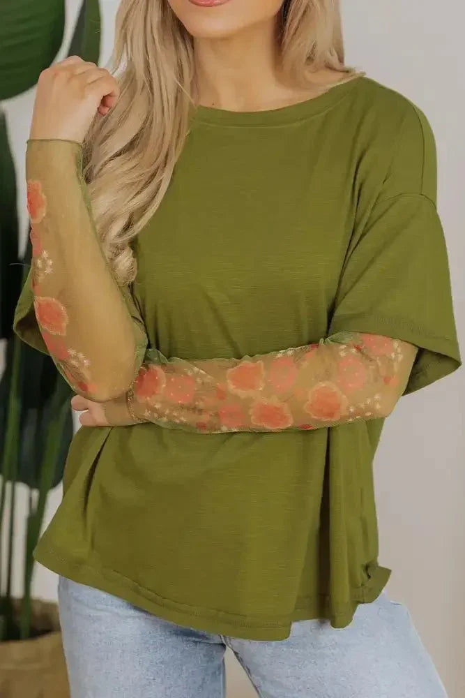 Round Neck Mesh Long Sleeve T-Shirt - Update AvenueT-ShirtsTrendsi1001006314118451001006314118458f324f96 - beae - 4c31 - 896b - fe9532b9fd47 - Max - OriginMatcha Green