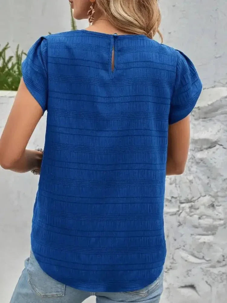 Round Neck Petal Sleeve Top - Update AvenueT-ShirtsTrendsi100100086971166100100086971166b7a6bef1 - 141d - 4ba8 - 94d5 - 0852672283a1 - Max - OriginRoyal Blue