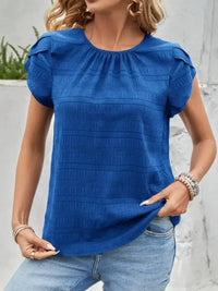 Round Neck Petal Sleeve Top - Update AvenueT-ShirtsTrendsi1001000869711661001000869711662392e7dd - 222b - 407c - bc0f - f21e5b3419f6 - Max - OriginRoyal Blue