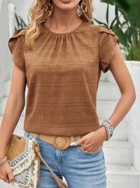 Round Neck Petal Sleeve Top - Update AvenueT-ShirtsTrendsi100100086972124100100086972124eabd7b8a - 36a1 - 4d0f - a383 - 40b0cef5a6e9 - Max - OriginCaramel