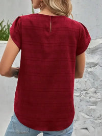 Round Neck Petal Sleeve Top - Update AvenueT-ShirtsTrendsi100100086973154100100086973154b021e1b8 - 6ea3 - 434f - aa77 - f77914c30a6e - Max - OriginBurgundy