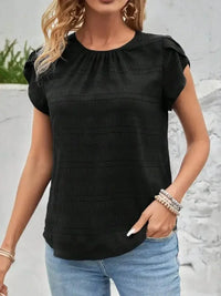 Round Neck Petal Sleeve Top - Update AvenueT-ShirtsTrendsi1001000869761651001000869761657eddf7a1 - 8dea - 47fe - adfc - 6fc6188b76b2 - Max - OriginBlack