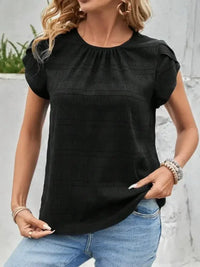 Round Neck Petal Sleeve Top - Update AvenueT-ShirtsTrendsi10010008697616510010008697616522025c3d - edd5 - 4125 - 9683 - 831938583c2c - Max - OriginBlack