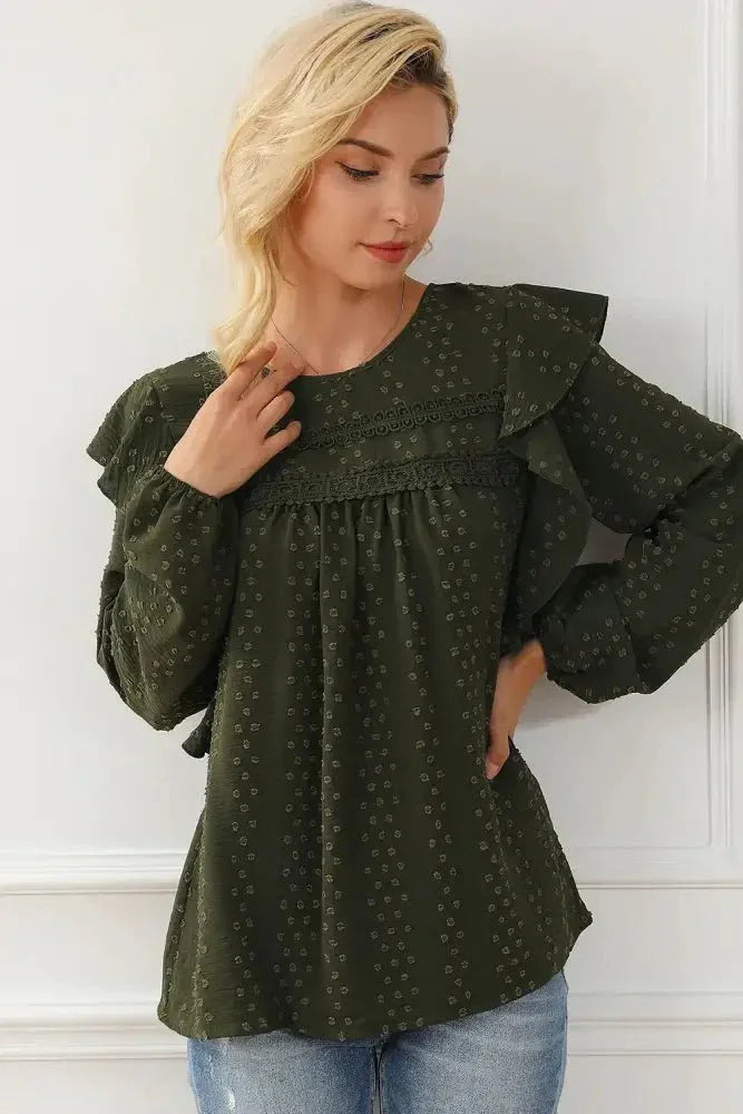 Round Neck Ruffled Blouse - Update AvenueTrendsi1001011259644591001011259644597526603f - 999f - 4099 - abfc - 235f59a8c313 - MaxBlack Forest