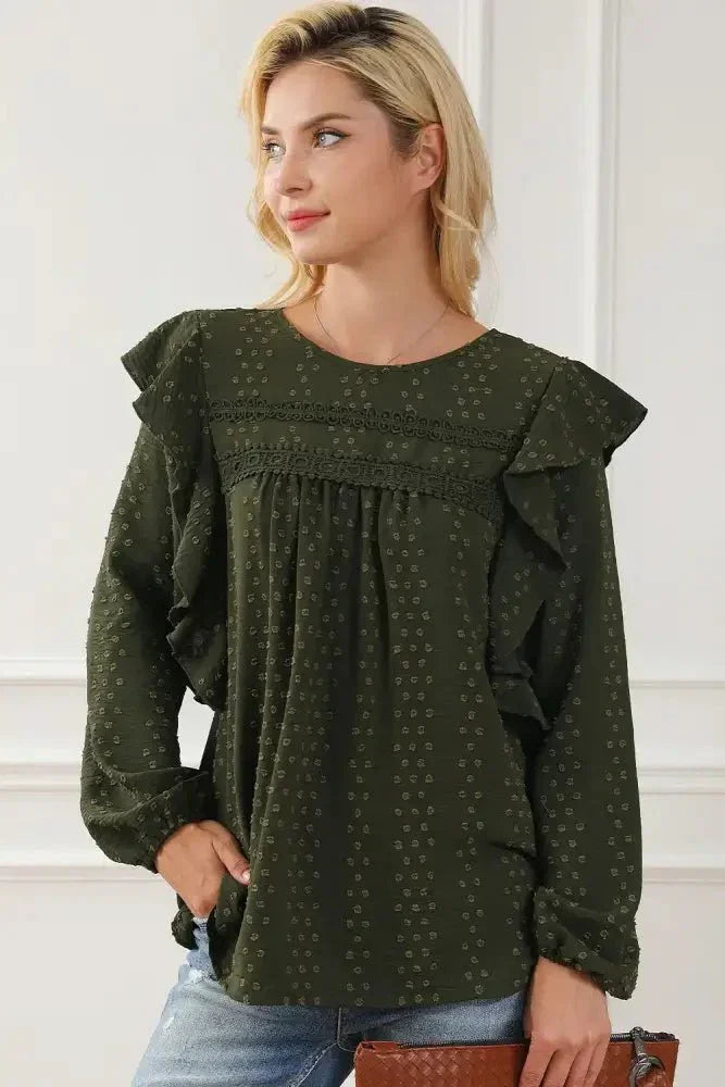 Round Neck Ruffled Blouse - Update AvenueTrendsi1001011259644591001011259644590581ed8a - 57fd - 47fd - 9e82 - 63a813eed1ef - MaxBlack Forest