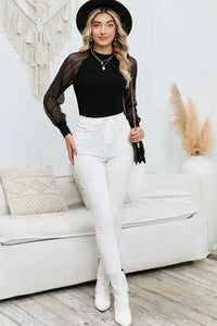Round Neck Semi - Sheer Sleeve Blouse - Update AvenueTrendsi100101244710874100101244710874530d25bf18174d2b9a2a3aaee59d6f50 - MaxBlack