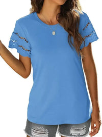 Round Neck Short Sleeve Casual T-Shirt - Update AvenueT-ShirtsTrendsi1001002656686701001002656686701d26fd0f39c149d49a4327346403b778 - Max - OriginBlue